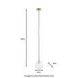 Ella Clear Ribbed Glass Teardrop Pendant from Roseland Furniture