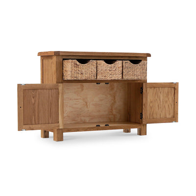 Zelah Oak Sideboard with Baskets