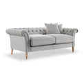 Balmoral Chalk Velvet Chesterfield 3 Seater Sofa 