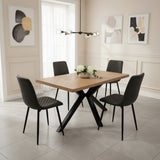 Brogan Black Faux Leather Quilted Back Dining Chair from Roseland Furniture