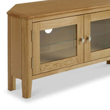 Alba Oak Corner TV Stand from Roseland Furniture