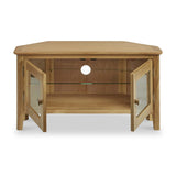 Alba Oak Corner TV Stand from Roseland Furniture