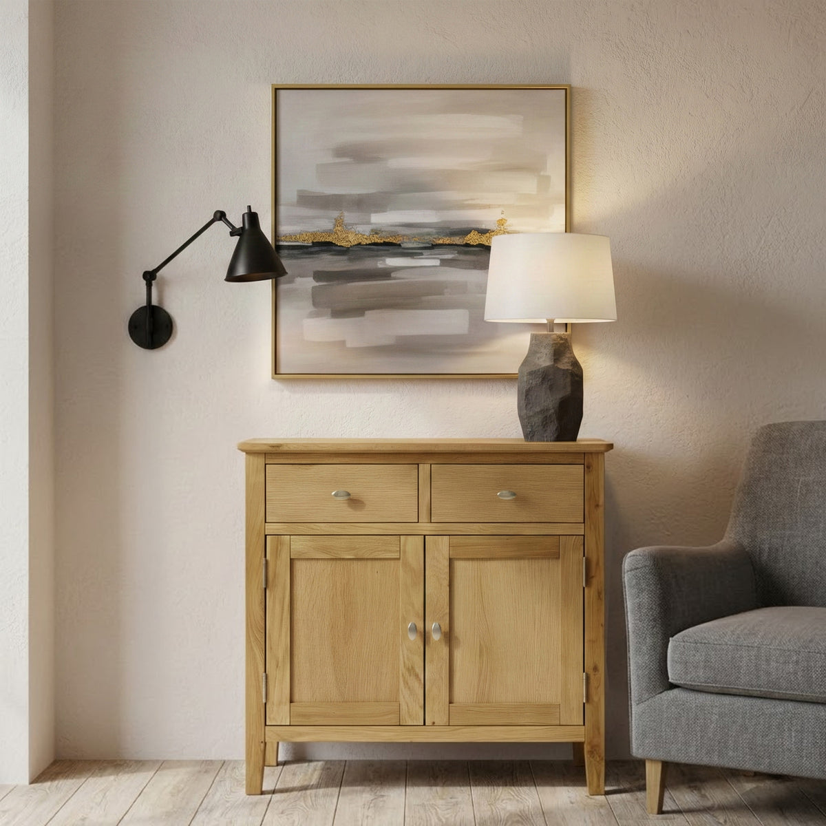 Alba Oak Mini Sideboard from Roseland Furniture