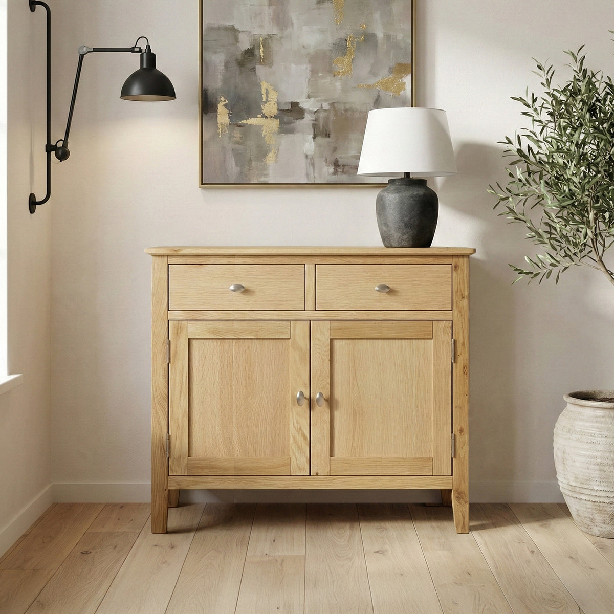 Alba Oak Small Sideboard from Roseland Furniture