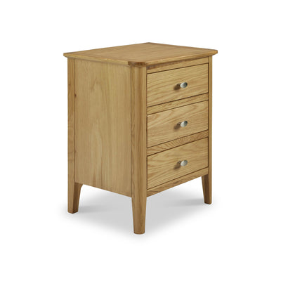 Alba Oak 3 Drawer Bedside Table