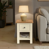 Farrow Cream Side Lamp Table from Roseland Furniture