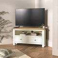 Farrow Cream Corner TV Stand by Roseland Furniture - Lifestyle Shot
