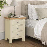 Farrow Cream Bedside Table from Roseland Furniture - Lifestyle Shot