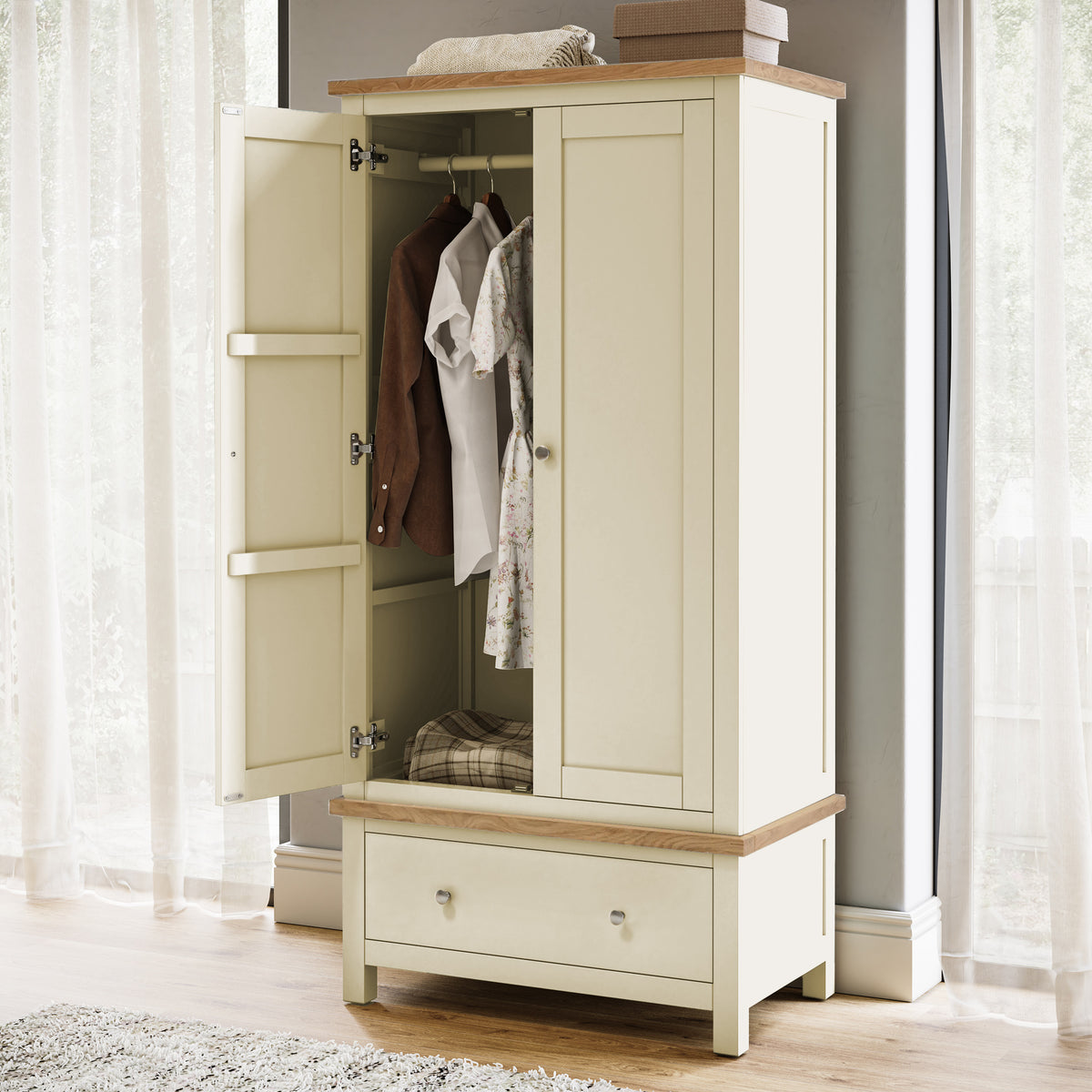 Farrow Cream Double Wardrobe from Roseland