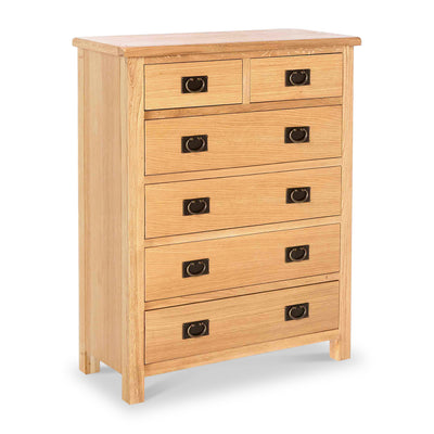 Surrey Oak 2 over 4 Drawer Chest