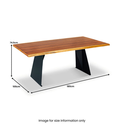 Enise Acacia 180cm Dining Table
