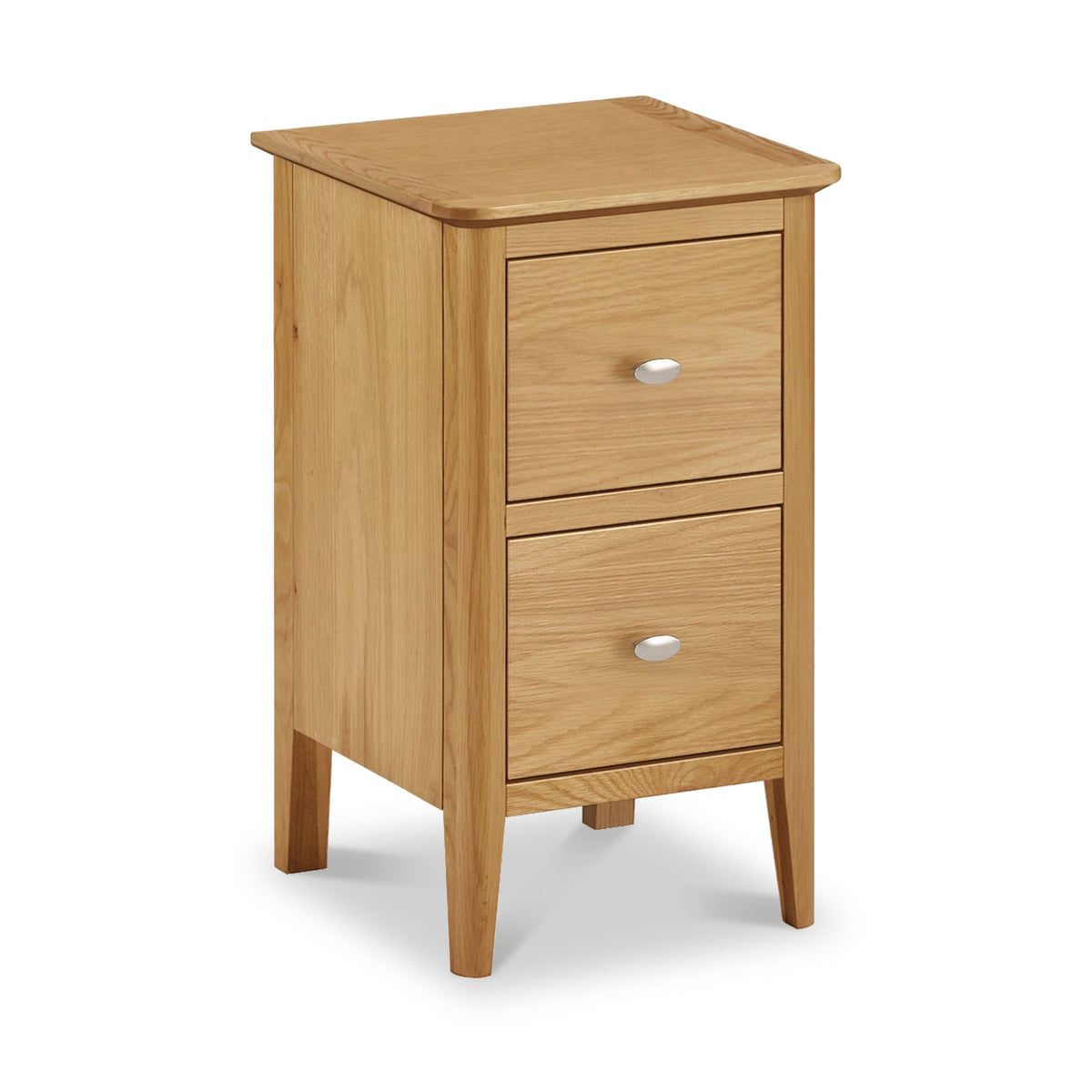 Alba Oak Narrow Bedside Table from Roseland Furniture