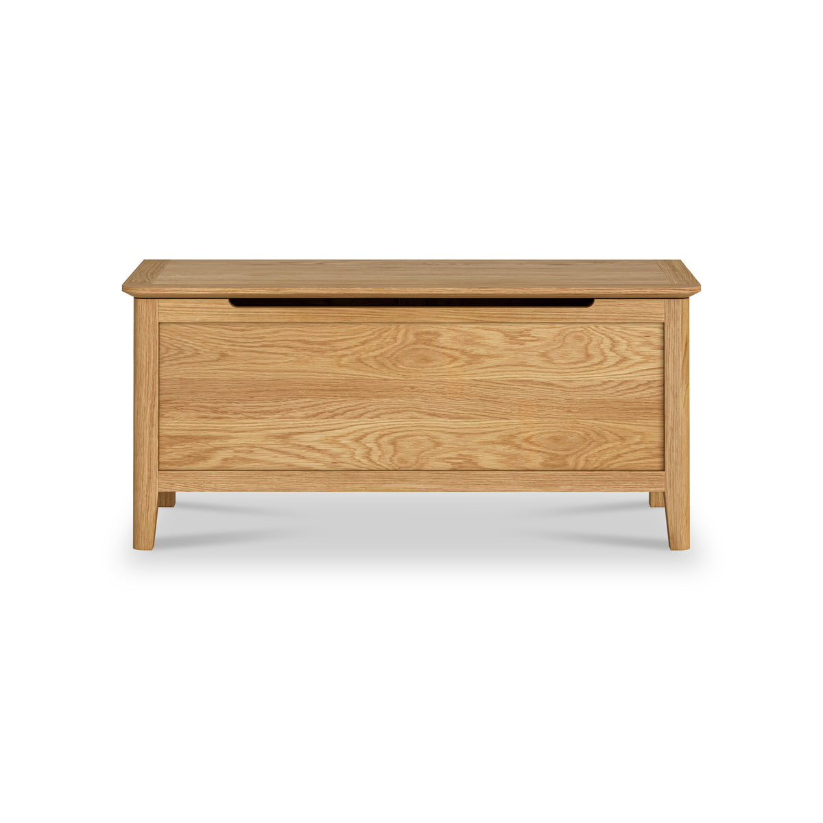 A wooden storage bench with a single drawer, situated against a plain white background.