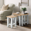 Farrow White Nest of 3 Tables from Roseland Furniture