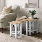 Farrow White Nest of 3 Tables from Roseland Furniture