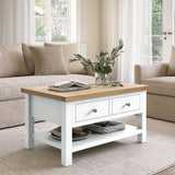 Farrow White Coffee Table from Roseland Furniture
