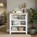 Farrow White Low Bookcase from Roseland Furniture