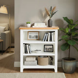 Farrow White Low Bookcase from Roseland Furniture