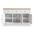 Farrow White Large Sideboard Cabinet by Roseland Furniture