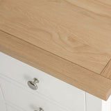 Farrow White 5 Drawer Tallboy Chest from Roseland Furniture