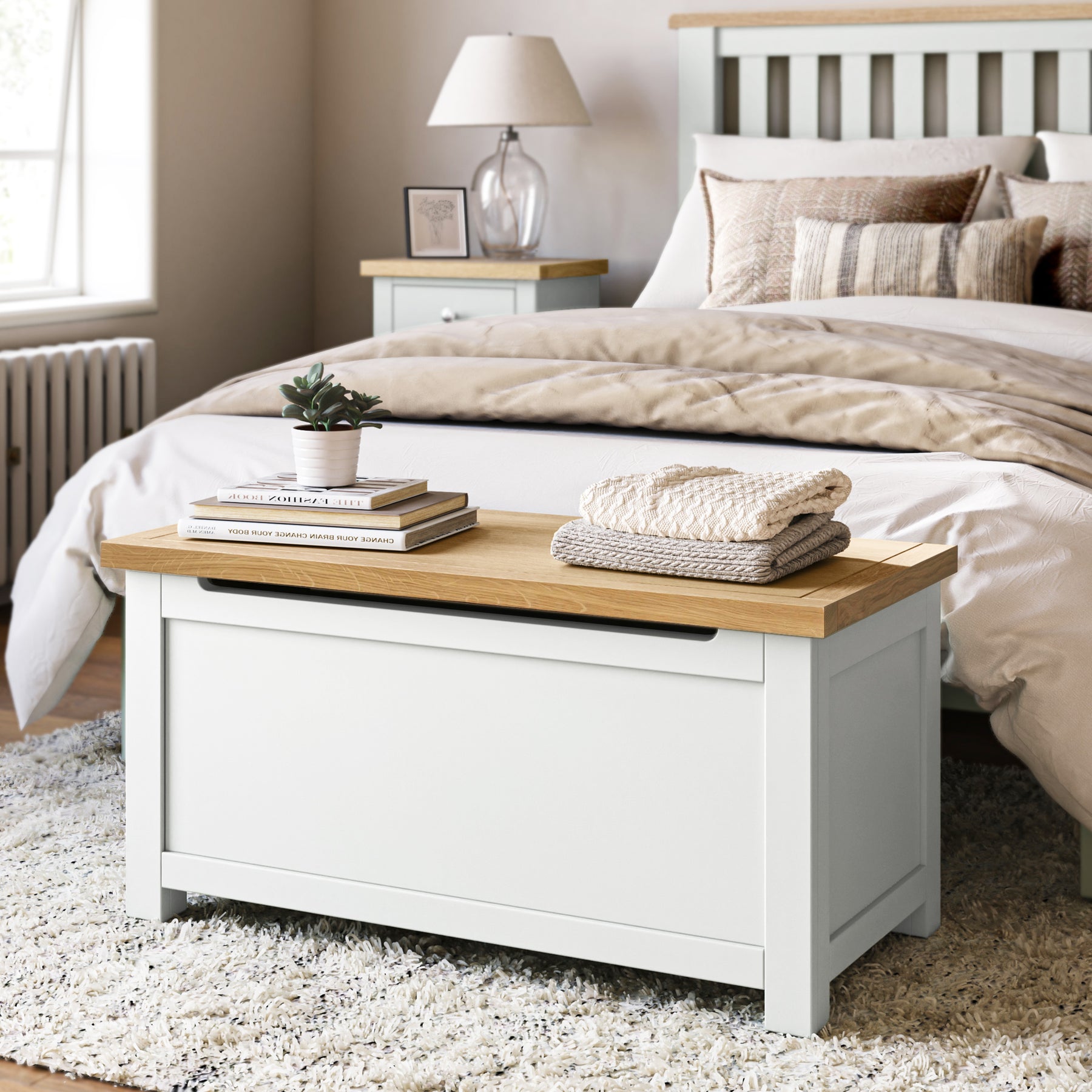 Farrow White Blanket Box from Roseland Furniture