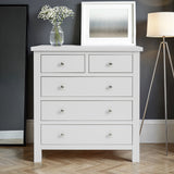 Cornish Dove Grey 2 Over 3 Chest of Drawers from Roseland Furniture
