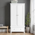 Cornish White Double Wardrobe from Roseland Furniture