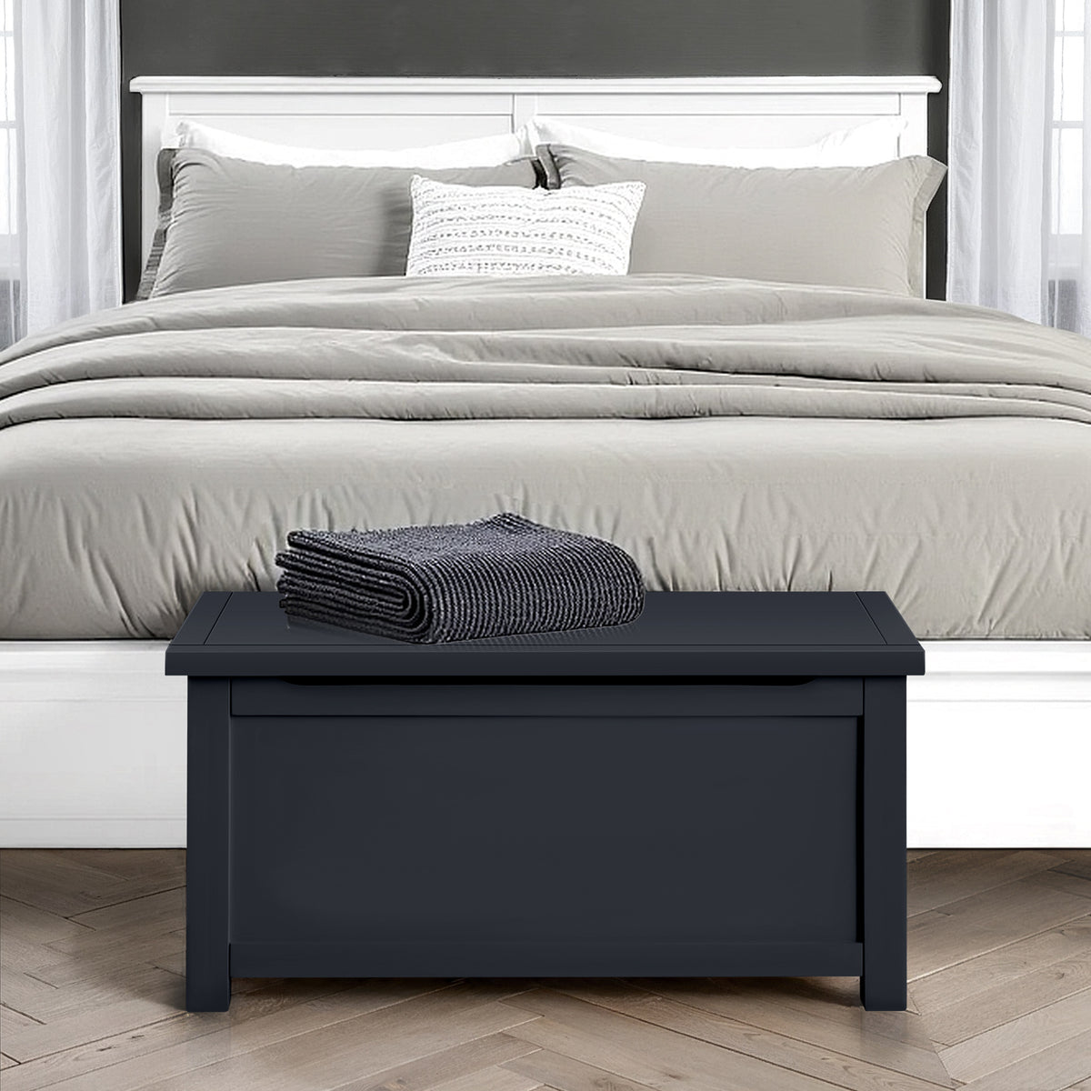 Cornish black Blanket Box from Roseland Furniture