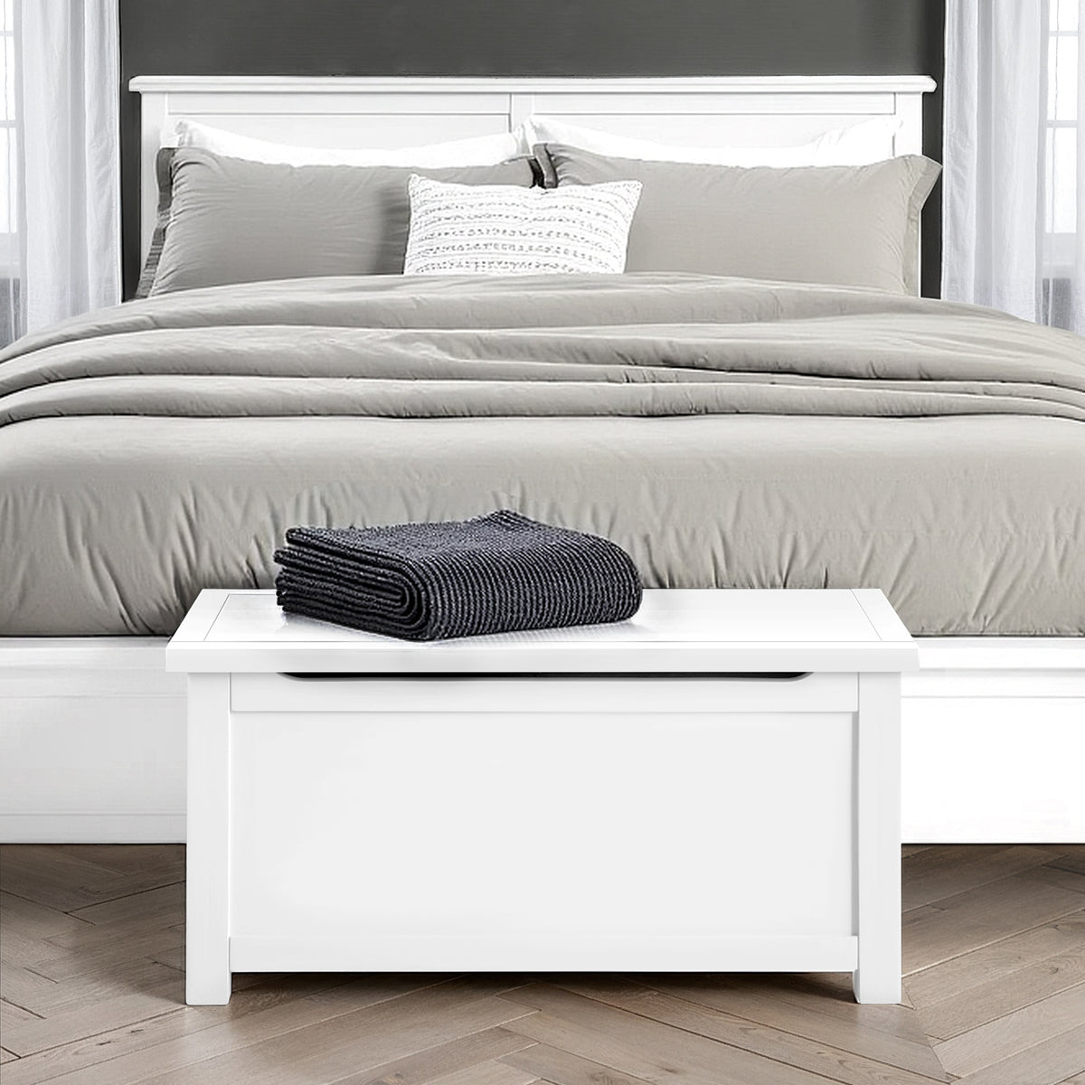 Cornish White Blanket Box from Roseland Furniture
