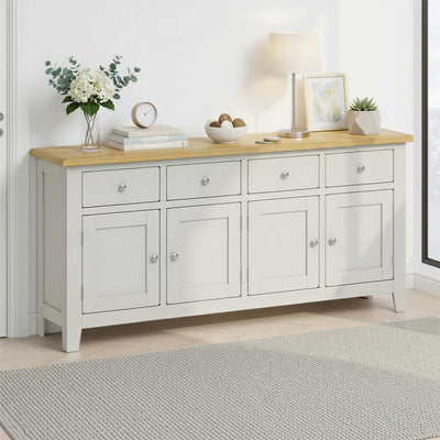 Lundy Grey 4 Door Extra Large Sideboard