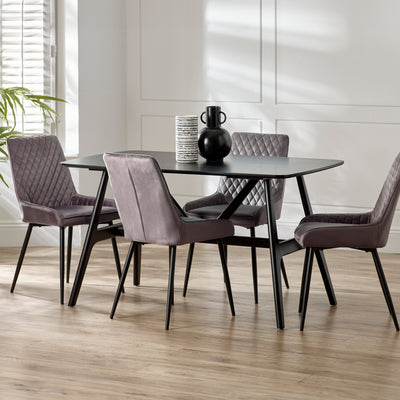 Jackson 135cm Black Dining Table