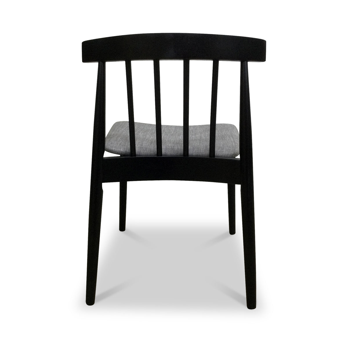 Jackson Dining Chair with Black Frame with grey seat