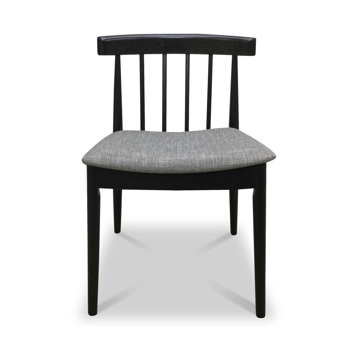 Jackson Dining Chair with Black Frame with grey seat