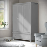 Cornish Grey Triple Wardrobe from Roseland Furniture