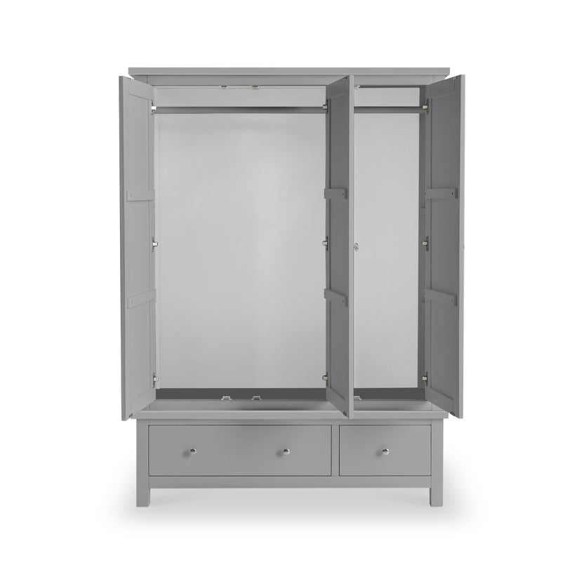 Cornish Triple Wardrobe Grey, White, Black Roseland Roseland