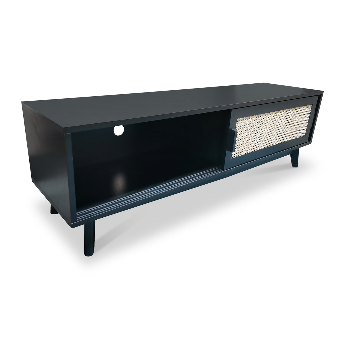 Lennox 150cm Black TV Stand from Roseland Furniture