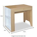 Kelso Oak Effect Desk dimensions