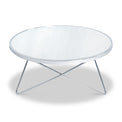 Rhodes Round Chrome Coffee Table from Roseland Furniture