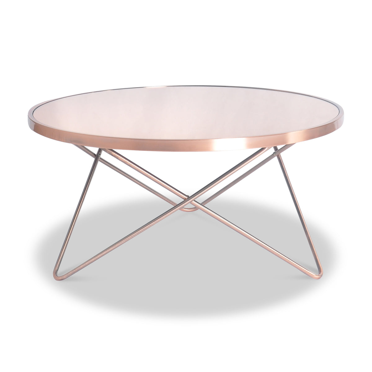 Rhodes Round Copper Coffee Table from roseland