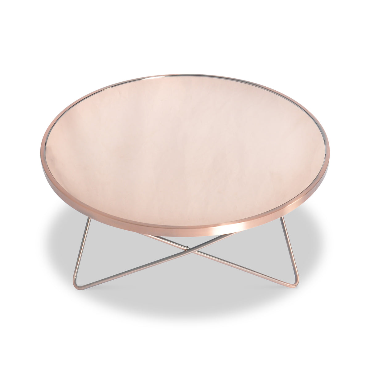Rhodes Round Chic Copper Coffee Table