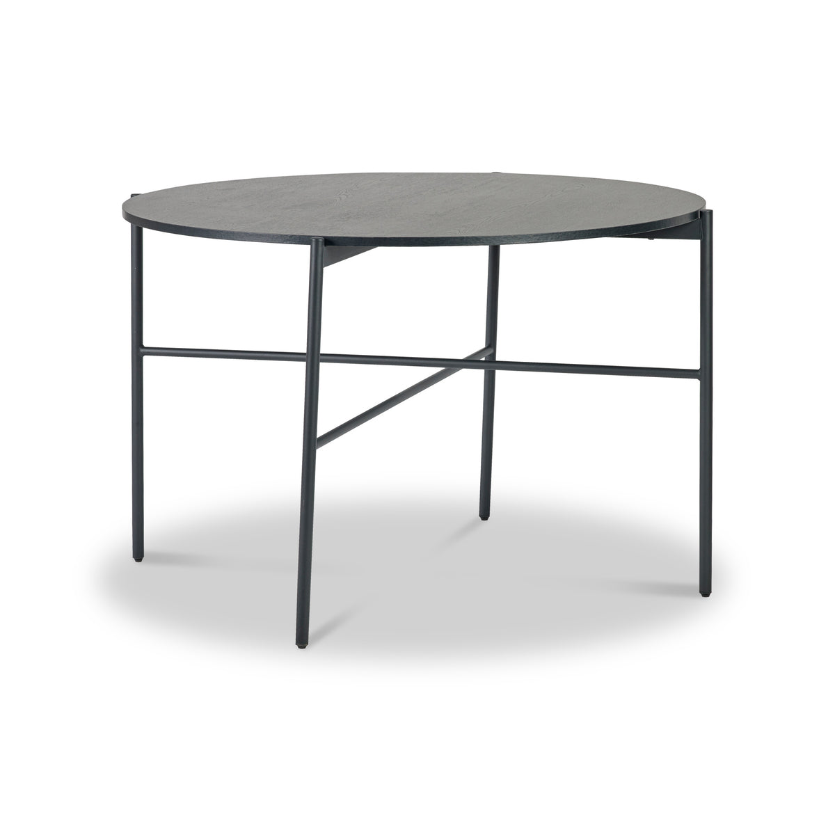 Austin 120cm Black Round Dining Table from Roseland Furniture