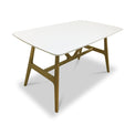 Jackson 135cm White Top Dining Table from Roseland Furniture
