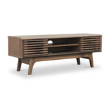 Brunswick Walnut Effect Slatted TV Stand Unit from Roseland Furniture