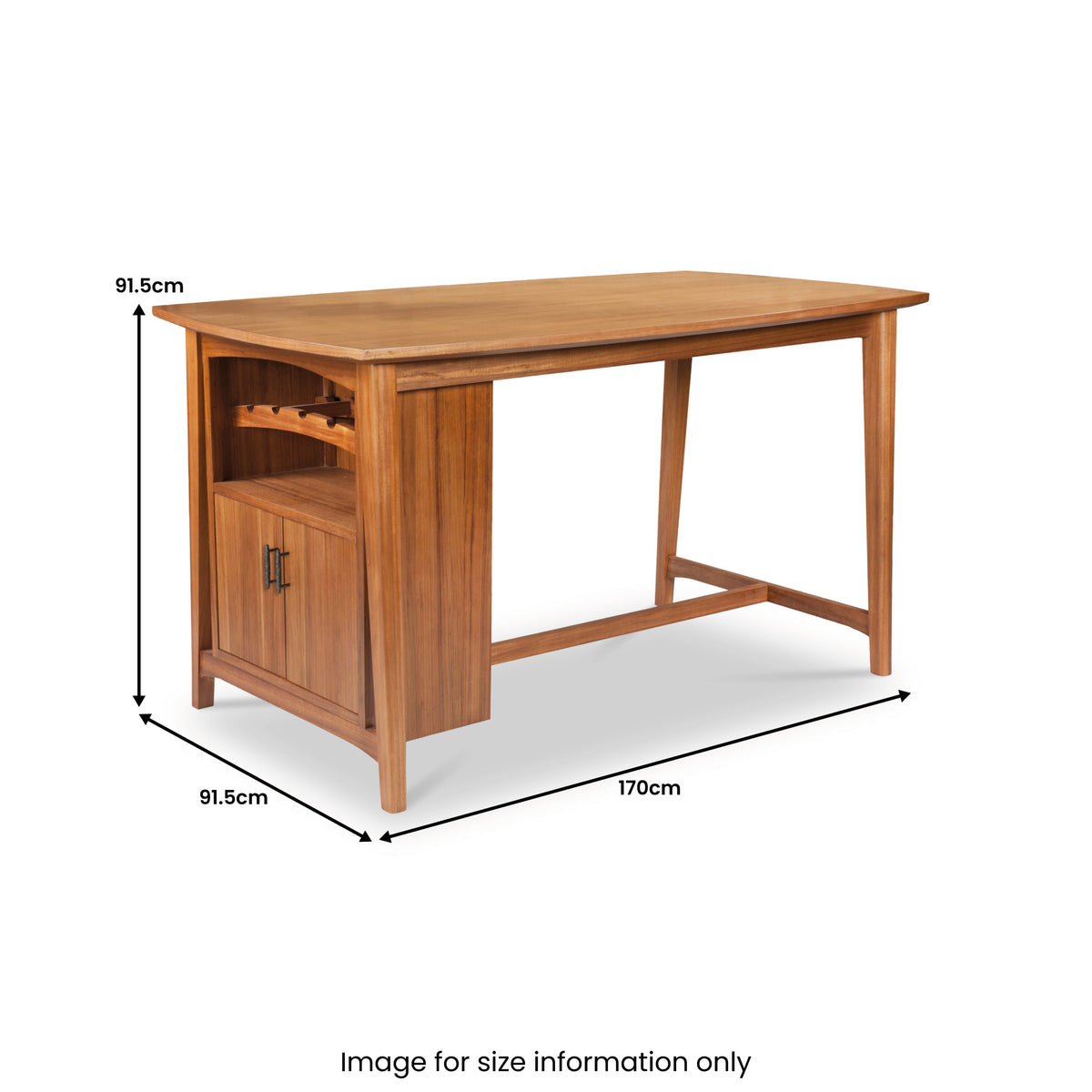 Tyler Tall Table with End Storage from Roseland Furniture