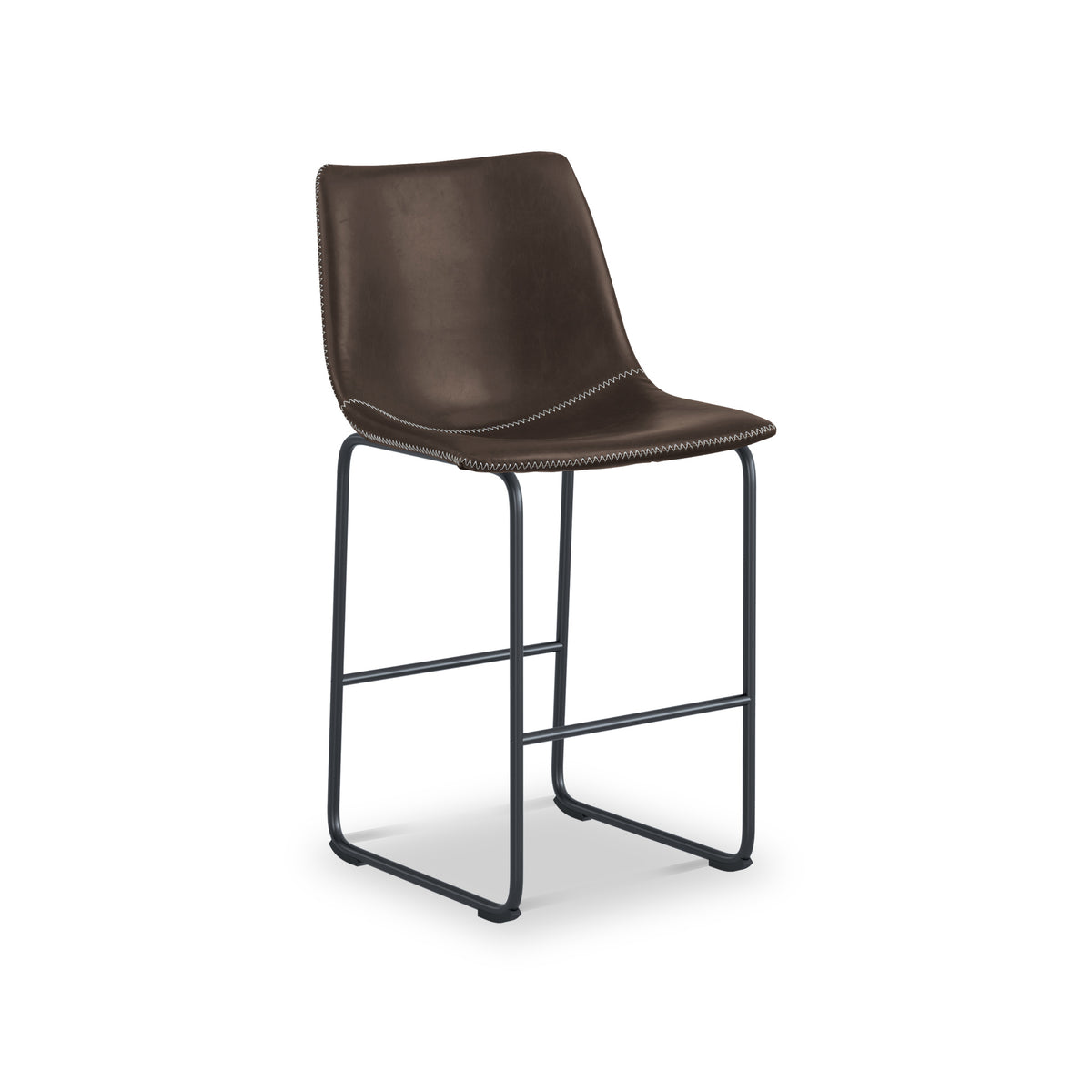 Lamar Brown Faux Leather Bar Stool from Roseland Furniture