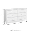 Chester White 6 Drawer Chest of Drawers dimensions
