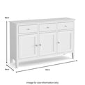 Chester White Large Sideboard by Roseland Furniture