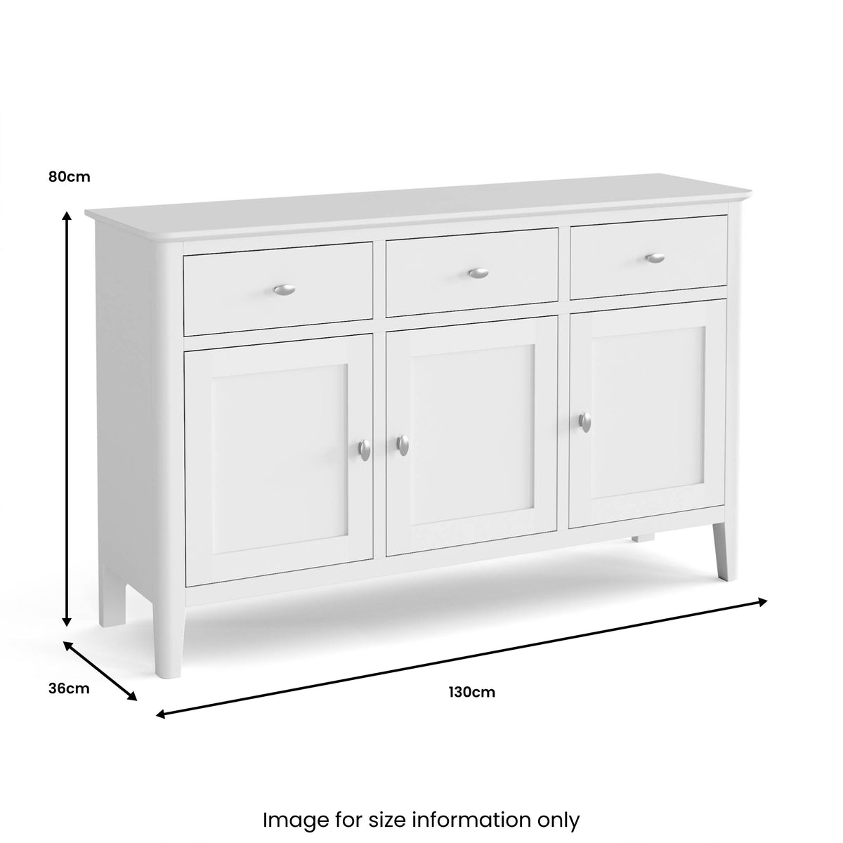 Chester White Large Sideboard by Roseland Furniture