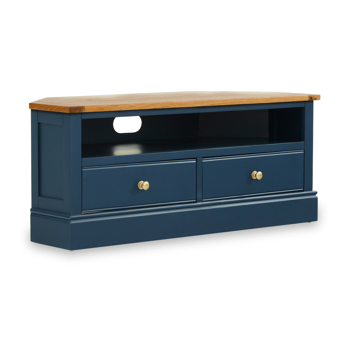 Bude Navy Corner TV Stand from Roseland Furniture