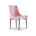 Charlene Blush Pink Velvet Dining Chair from Roseland Furniture